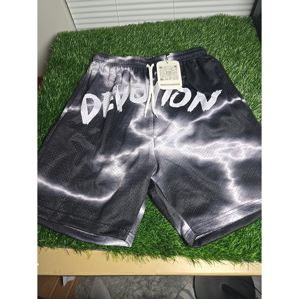 The Devotion Brand Volt Devotion Mesh Basketball Shorts 2xl Men New Black White
